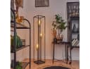 hofstein Stehlampe »Avola« Bodenlampe Metall Schwarz/Messing E27 Fußschalter Bild 1