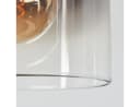 hofstein Pendelleuchte Riccione Schwarz Rauchglas 3-fach E27 Bild 4