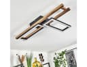 hofstein Deckenleuchte Spartimento Metall/Holz Schwarz/Natur/Weiß 3000 Kelvin 2100 Lumen LED Bild 1