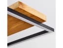 hofstein Pendelleuchte Palermo Dimmbar Holz Metall Schwarz LED Bild 4