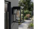 hofstein Außen-Wandleuchte »Besana« Metall/Glas Schwarz Bewegungsmelder Bild 1
