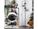 hofstein Stehlampe Garaguso Schwarz Rauchfarben Metall Glas Bild 5