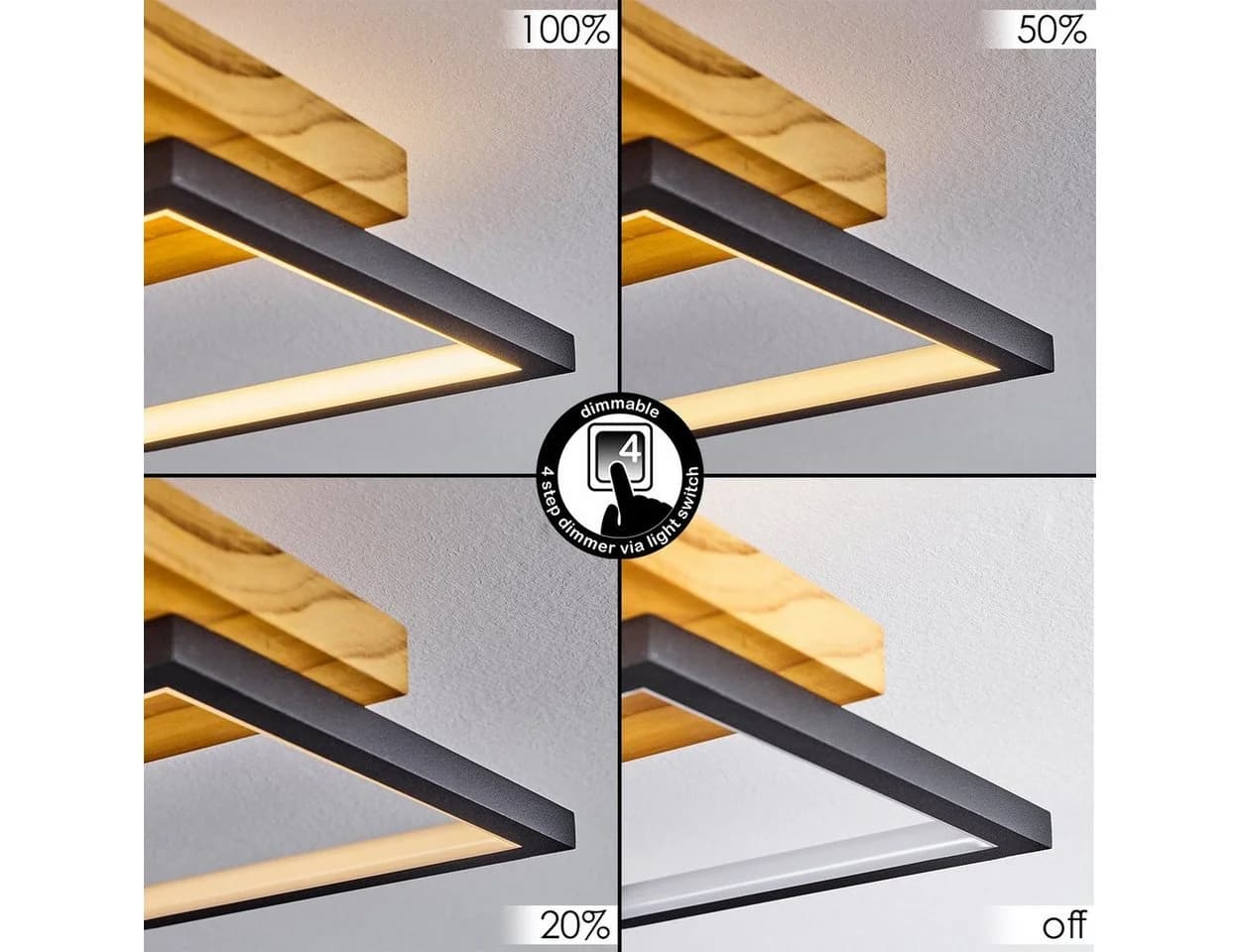 hofstein Deckenleuchte Palermo dimmbar LED 4000 Lumen - Bild 3