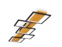 hofstein Deckenleuchte Palermo Dimmbar LED Schwarz/Natur Bild 3