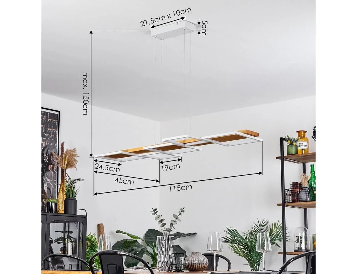 hofstein Pendelleuchte »Palermo« dimmbar LED 42W - Bild 4