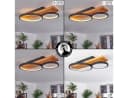 hofstein Deckenleuchte Caces dimmbare Deckenlampe Holz Metall 3000 Kelvin Bild 1