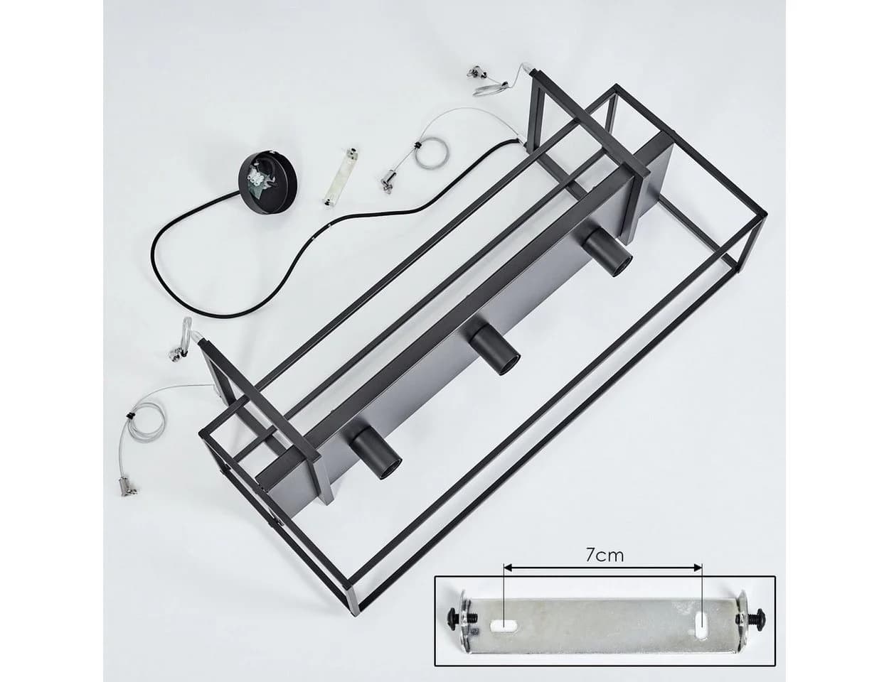 hofstein Pendelleuchte »Valfabbrica« Schwarz/Chrom Metall - Bild 5