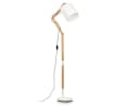 hofstein Stehlampe Weiß Skandinavisch Metall/Stoff/Holz Bild 2