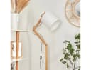 hofstein Stehlampe Weiß Skandinavisch Metall/Stoff/Holz Bild 3
