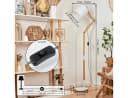 hofstein Stehlampe Weiß Skandinavisch Metall/Stoff/Holz Bild 5