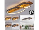 hofstein Deckenleuchte Skandinavisch Holz Metall LED Dimmbar 3000K Bild 2