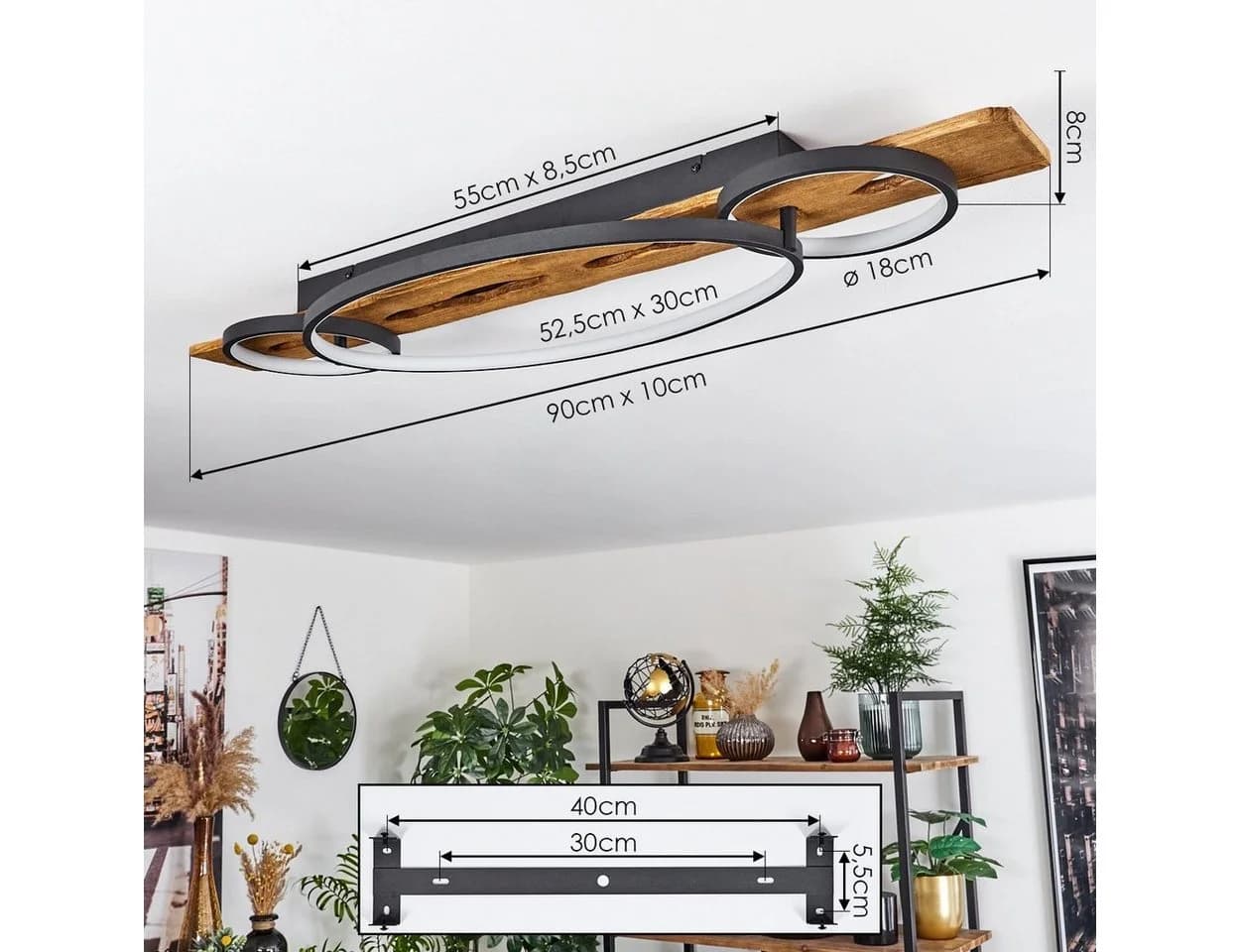 Hofstein LED Deckenleuchte 90cm Dimmbar 3000K - Bild 4