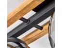 hofstein Deckenleuchte Metall/Holz/Glas Schwarz/Natur/Rauchfarben 3x E27 Bild 4