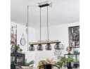 hofstein Pendelleuchte Modern Holz Metall Glas Schwarz Bild 5
