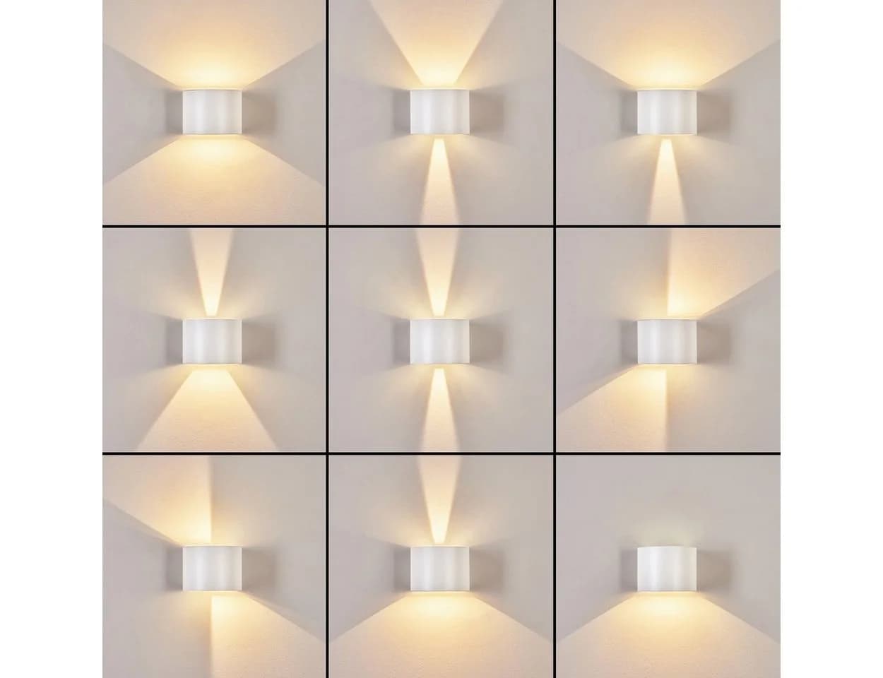 hofstein Außen-Wandleuchte Weiß Metall LED 3000K Up & Down