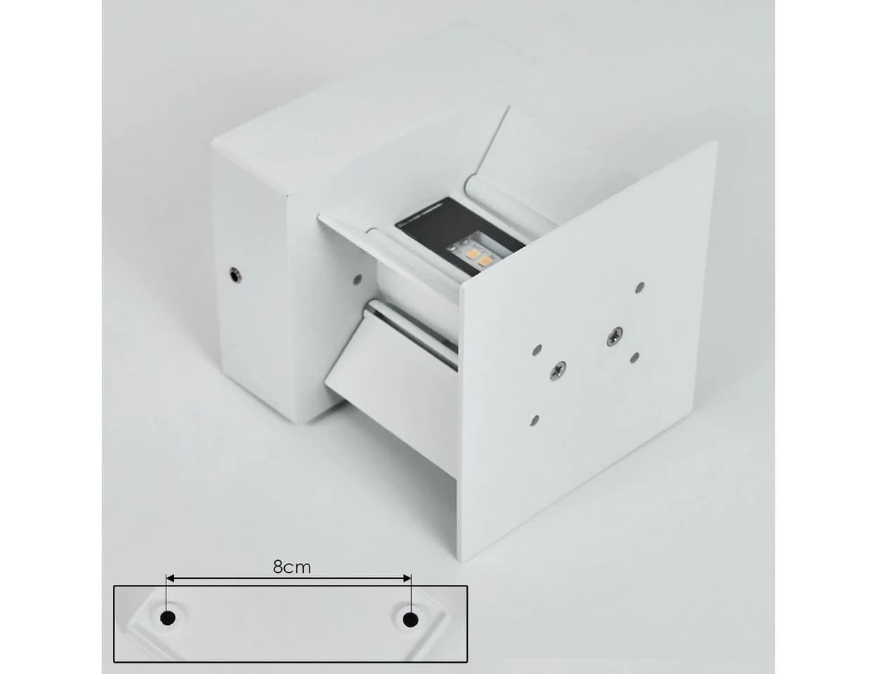hofstein Außen-Wandleuchte Weiß Metall LED 3000K Up & Down - Bild 5