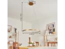 hofstein Pendelleuchte Modern LED Metall/Kunststoff Gold/Weiß Bild 4