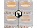 hofstein Deckenleuchte LED dimmbar Weiß/Natur IP44 Bild 3