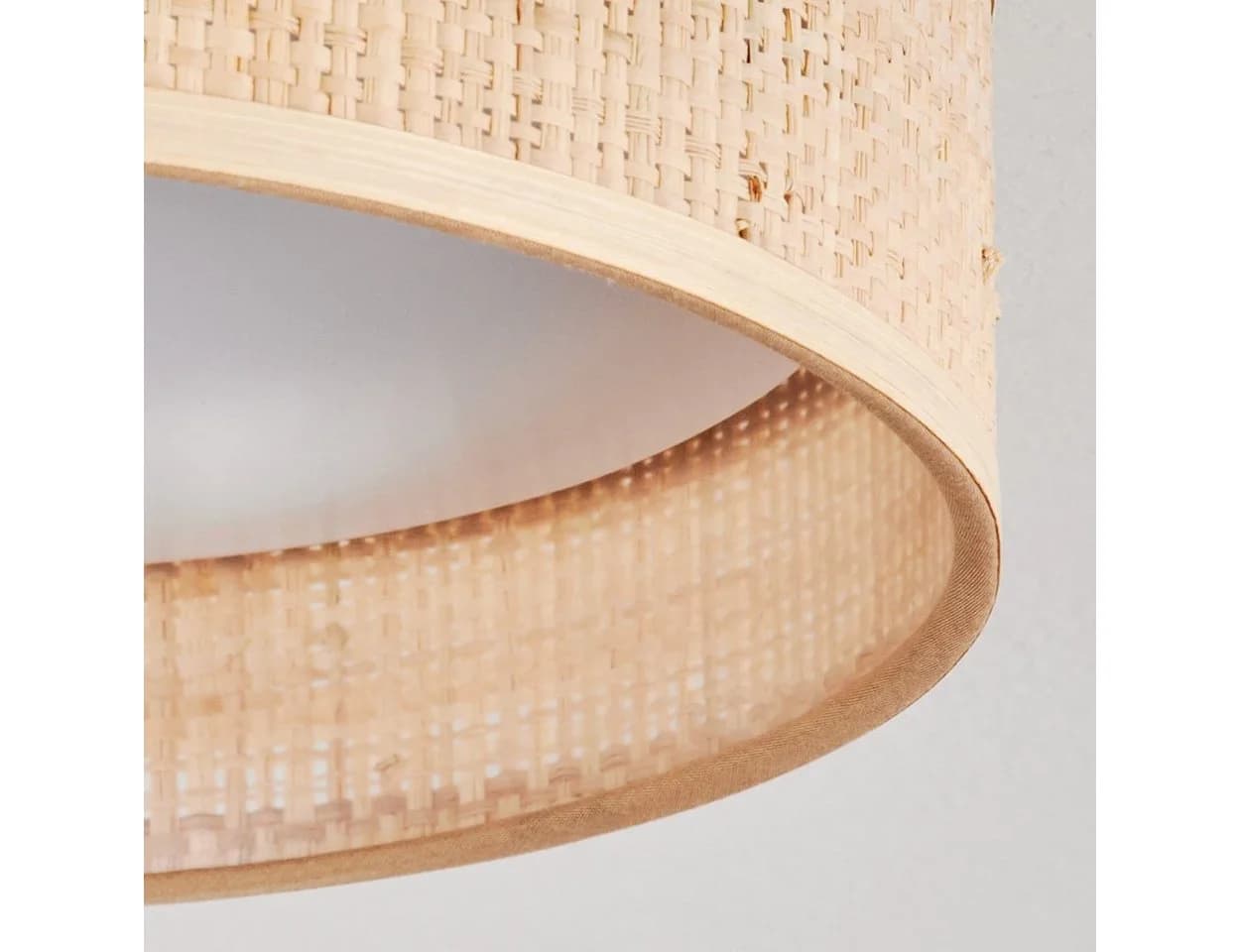 hofstein Deckenleuchte LED dimmbar Weiß/Natur IP44 - Bild 4