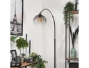 hofstein Stehlampe Schwarz Marmor Metall Glas Modern Bild 3