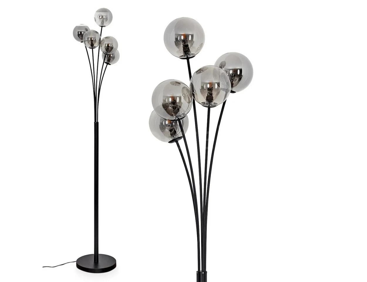 hofstein Stehlampe Schwarz/Rauchfarben Dimmbar 5xG9 - Bild 2