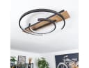 hofstein Deckenleuchte dimmbar Schwarz/Holzoptik LED Bild 5