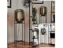 hofstein Stehlampe Modern Schwarz Chrom Metall Glas Bild 1