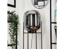 hofstein Stehlampe Modern Schwarz Chrom Metall Glas Bild 3