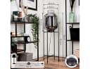 hofstein Stehlampe Modern Schwarz Chrom Metall Glas Bild 5