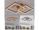 hofstein Deckenleuchte Schwarz/Weiß Holzoptik LED 3000 Kelvin Bild 2