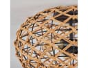 hofstein Deckenleuchte Holz Rattan Metall Schwarz Natur Modern Bild 4