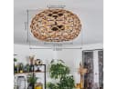 hofstein Deckenleuchte Holz Rattan Metall Schwarz Natur Modern Bild 5