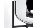 hofstein Tischleuchte Metall/Glas Schwarz Chrom E27 Bild 3