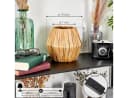 hofstein Tischleuchte Boho Metall/Rattan Schwarz/Natur E14 Bild 4