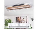 hofstein Deckenleuchte Schwarz/Holzoptik/Weiß LED Bild 5