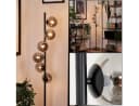 hofstein Stehlampe Metall/Glas Schwarz/Rauch Retro-Design Bild 1