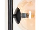 hofstein Stehlampe Schwarz/Bernstein Retro-Design Metall/Glas 3x G9 Bild 3