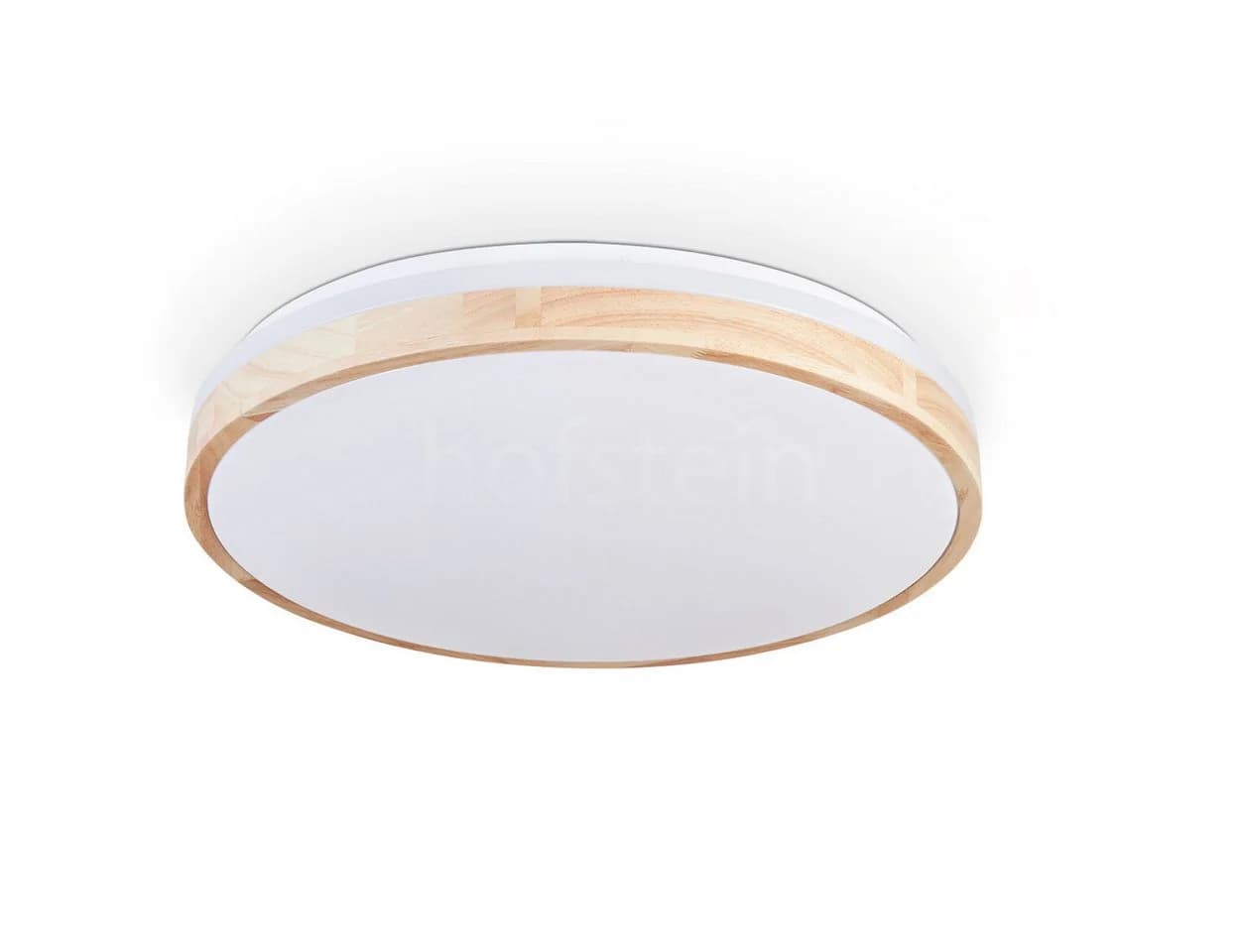 hofstein Deckenleuchte dimmbar LED Fernbedienung Weiß/Natur Boho-Design