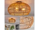 hofstein Deckenleuchte Boho-Design Metall/Rattan Schwarz Bild 1