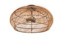 hofstein Deckenleuchte Boho-Design Metall/Rattan Schwarz Bild 2
