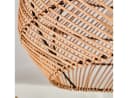 hofstein Deckenleuchte Boho-Design Metall/Rattan Schwarz Bild 4