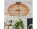 hofstein Deckenleuchte Boho-Design Metall/Rattan Schwarz Bild 5