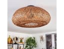 hofstein Deckenleuchte Boho-Design Metall/Bambus/Holz Schwarz/Natur Bild 1