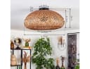 hofstein Deckenleuchte Boho-Design Metall/Bambus/Holz Schwarz/Natur Bild 4