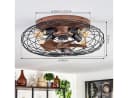 hofstein Deckenleuchte Deckenventilator mit Beleuchtung 4-flammig Ø 30 cm Bild 4