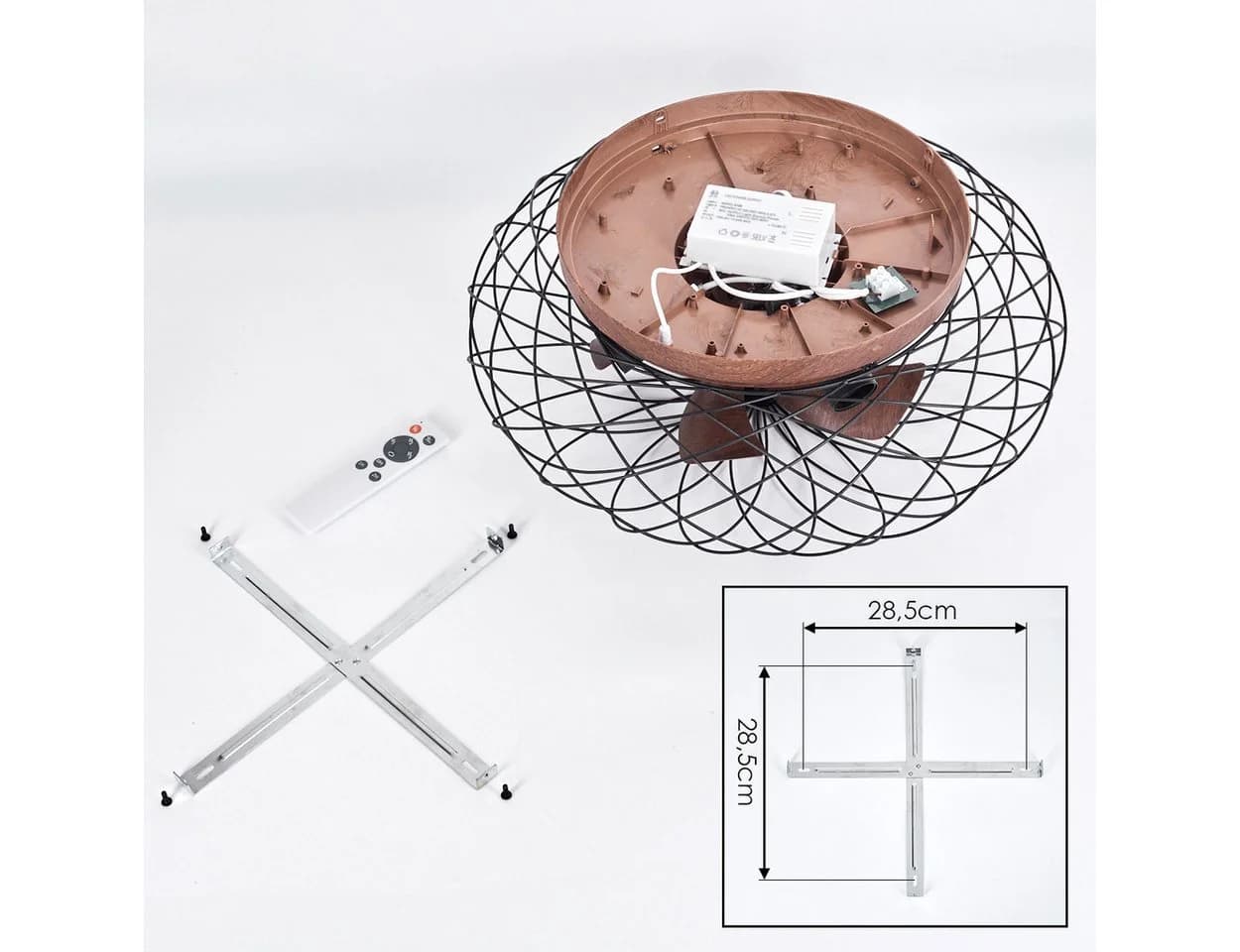 hofstein Deckenleuchte Deckenventilator mit Beleuchtung 4-flammig Ø 30 cm - Bild 5