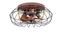 hofstein Deckenleuchte Deckenventilator Braun/Schwarz 4-flammig Bild 2