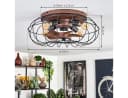 hofstein Deckenleuchte Deckenventilator Braun/Schwarz 4-flammig Bild 5