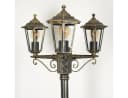 hofstein Außen-Stehlampe Kandelaber Metall/Glas Braun/Gold Bild 1