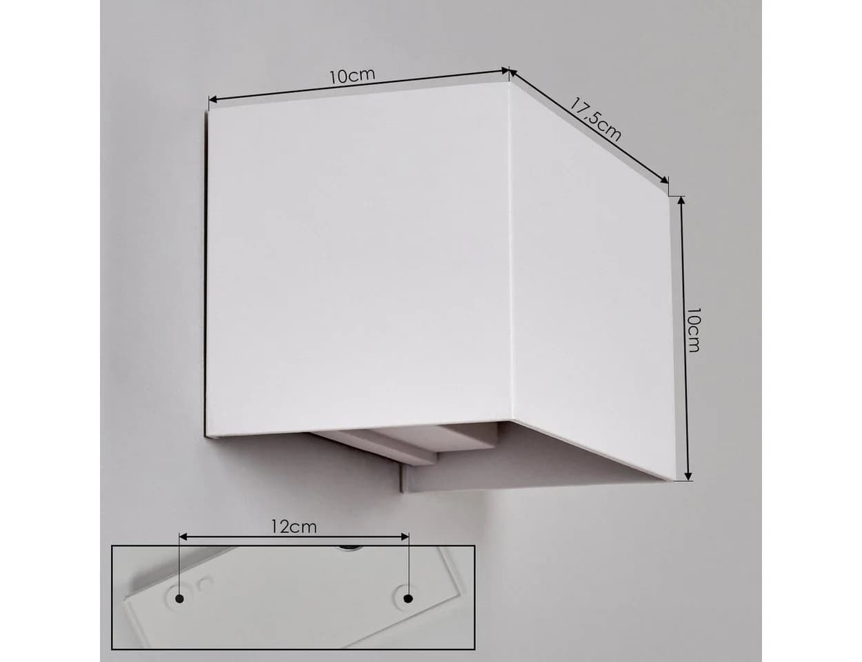 hofstein Außen-Wandleuchte Weiß LED 12W 3000K IP54 - Bild 5